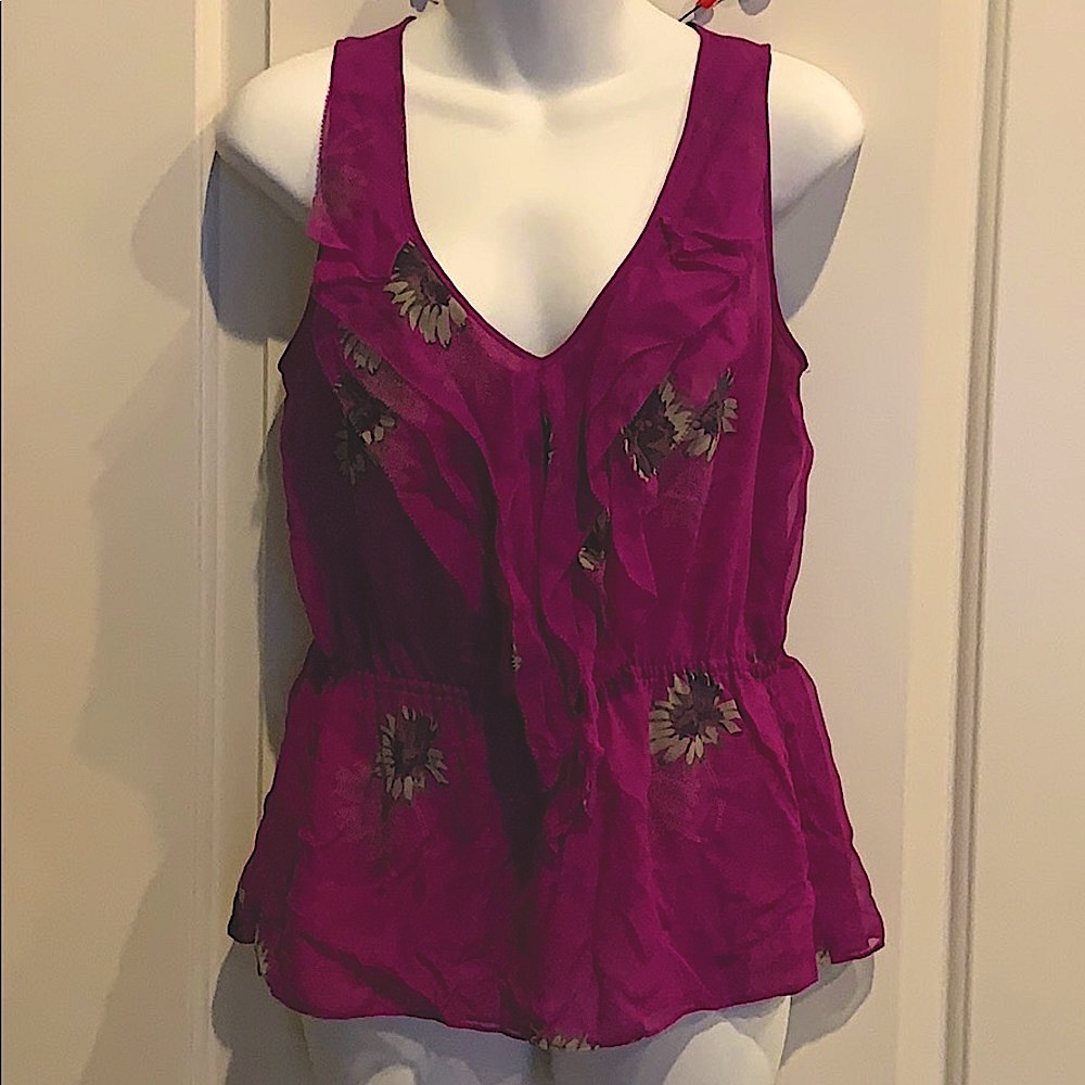 Rebecca Taylor silk floral tank size 4